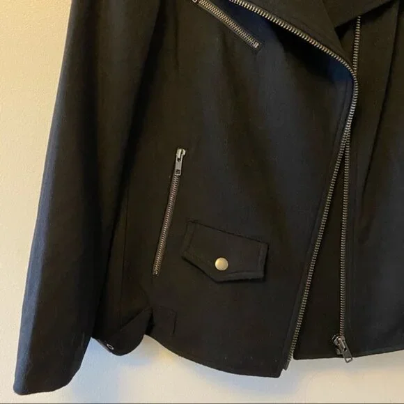 NEW Rebecca Minkoff Brando Wool Blend Moto Jacket